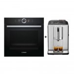 Bosch HBG6764B6B Serie | 8 Built-in Oven (71L) + TIS30321RW Fully Automatic Coffee Machine